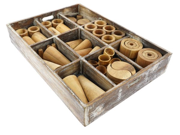 Papoose Toys Wooden Tinker Tray School Set
