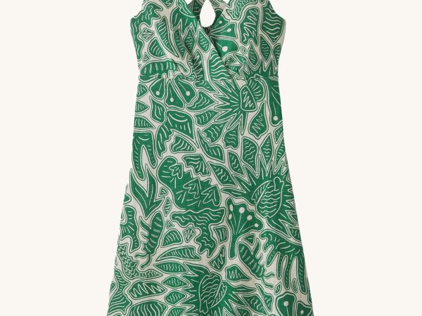 Patagonia Women's Amber Dawn Dress - Bees and Flowers / Heartleaf Green
