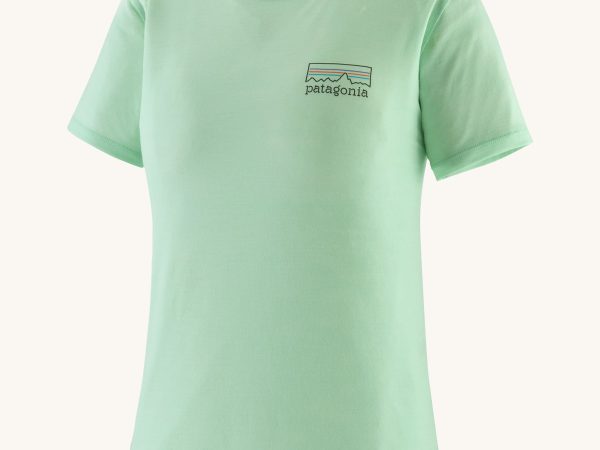 Patagonia Women's Capilene Cool Merino T-Shirt - Fitz Roy Strata / Rinsed Green