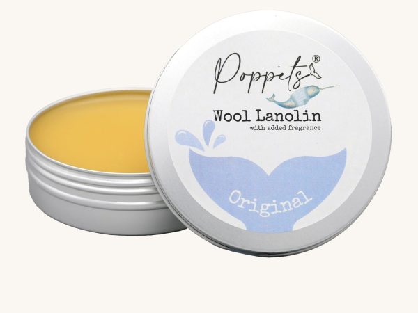 Poppets Wool Care Solid Lanolin Tin - 100g