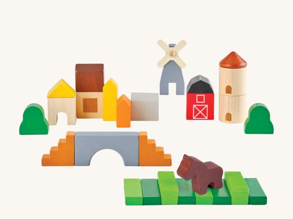 PlanToys Wooden Country Blocks