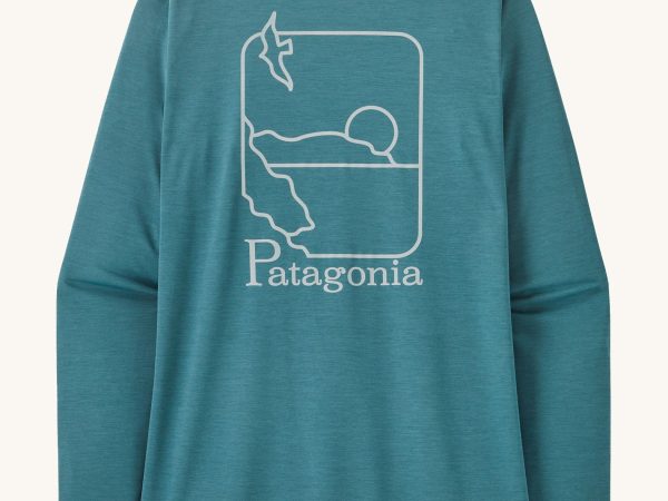 Patagonia Women's Long-Sleeved Capilene Cool - Swelldrifter / Wetland Blue X-Dye