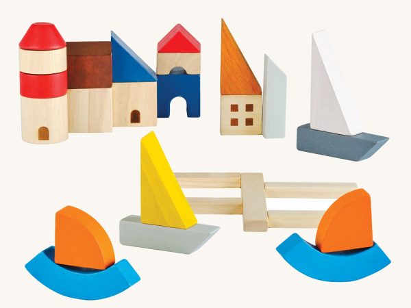 PlanToys Wooden Marina Blocks