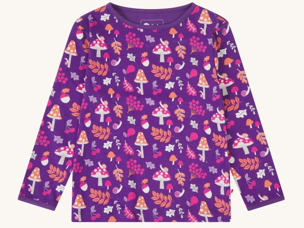 Piccalilly Woodland Treasures Long Sleeve Fitted Top