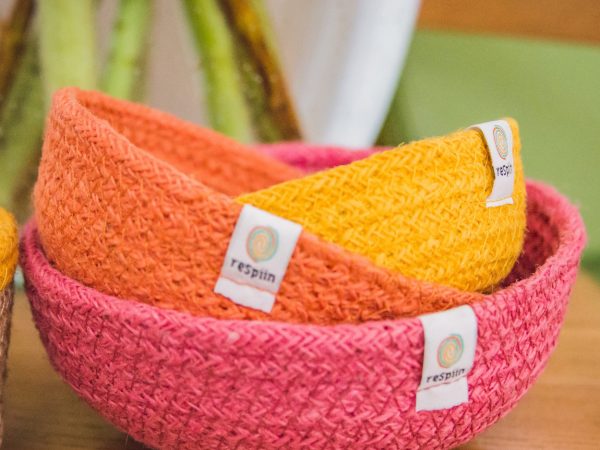 ReSpiin Jute Multicoloured Mini Bowl Set