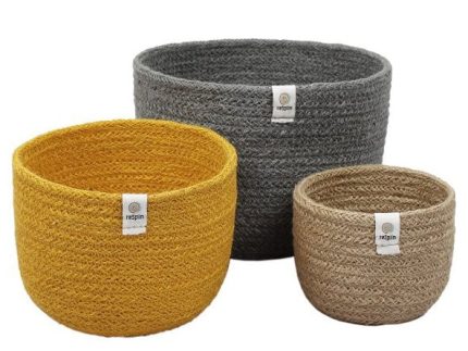 ReSpiin Jute Tall Basket Set - Beach