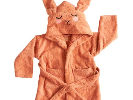 Roommate Kids Pink Organic Bath Robe - Bunny