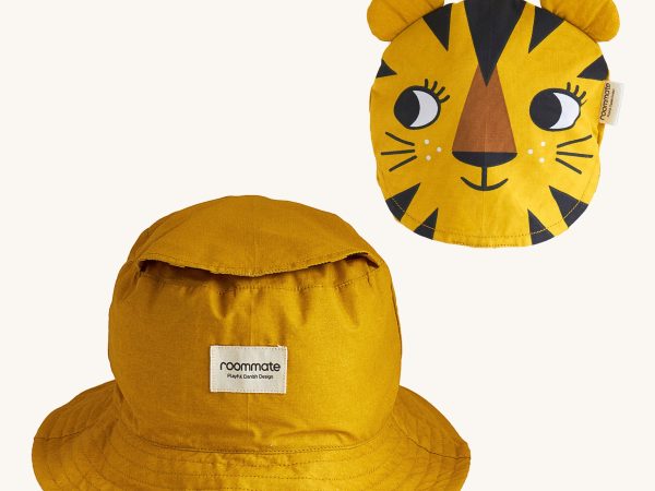 Roommate Kids Yellow Bucket Hat - Tiger