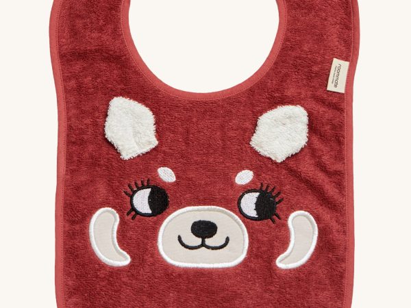 Roommate Organic Cotton Baby Bib - Red Panda