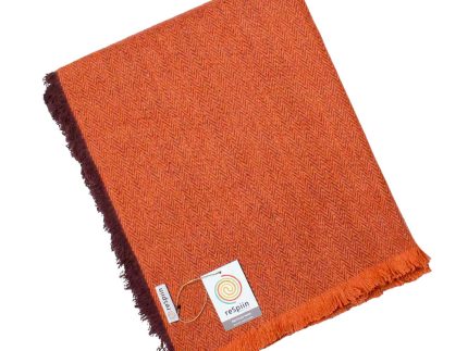 ReSpiin Recycled Wool Throw - Rust Orange