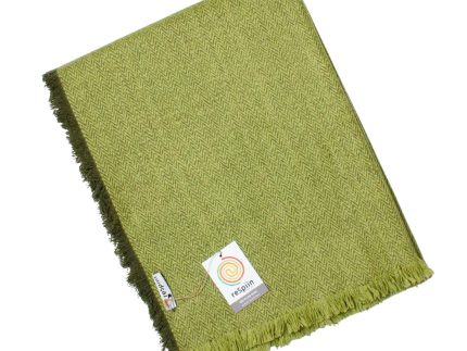 ReSpiin Recycled Wool Throw - Fern Green
