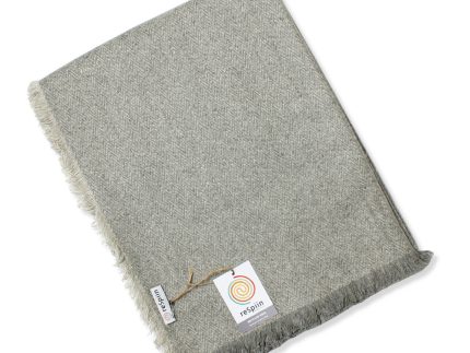 ReSpiin Recycled Wool Throw - Dove Grey