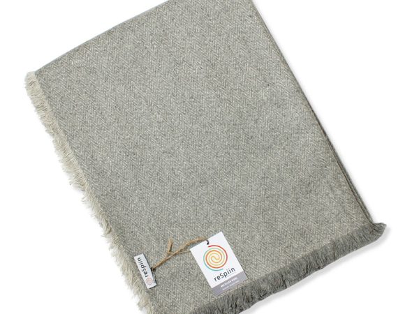 ReSpiin Recycled Wool Throw - Dove Grey