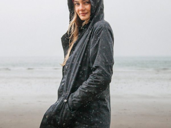 Rapanui Women's Organic Lined Rain Jacket - Black