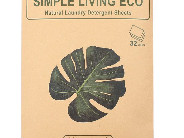 Simple Living Eco Laundry Detergent Sheets - Unscented 32 Pack