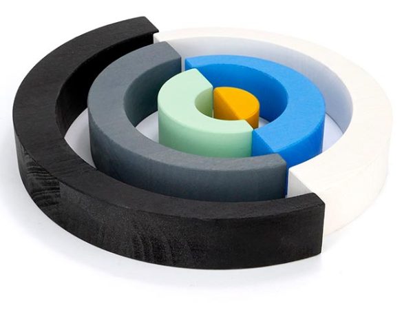 Tobe Asymmetrical Arches Monochrome & Blue