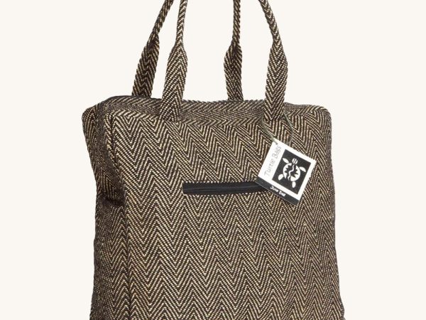 Turtle Bags Padded Zip Jute Bag - ZigZag