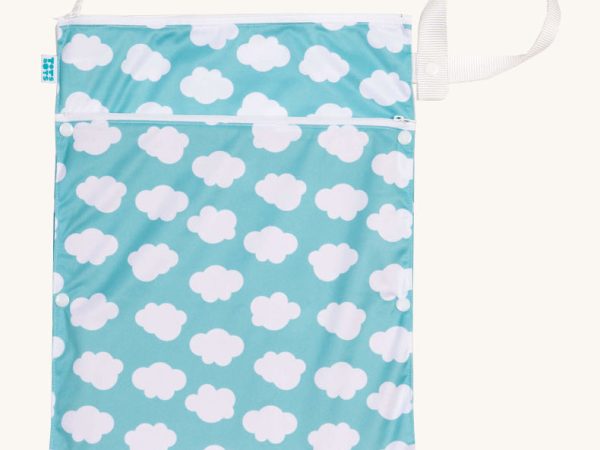 Tots Bots Wet & Dry Bag-Fluffy Clouds
