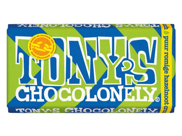 Tony's Chocolonely Dark Creamy Hazelnut Crunch Bar 180g