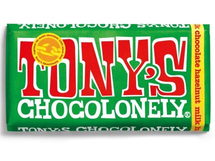 Tony's Chocolonely Fairtrade Milk Hazelnut Chocolate 180g