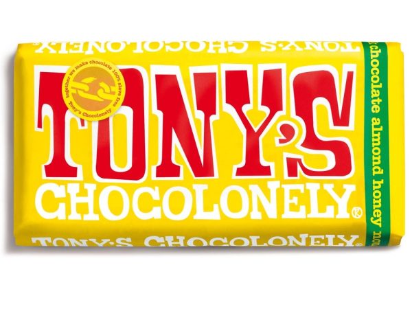 Tony's Chocolonely Fairtrade Almond Honey Nougat Chocolate 180g