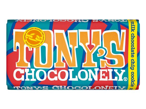 Tony's Chocolonely Fairtrade Milk Chocolate Chip Cookie Bar 180g