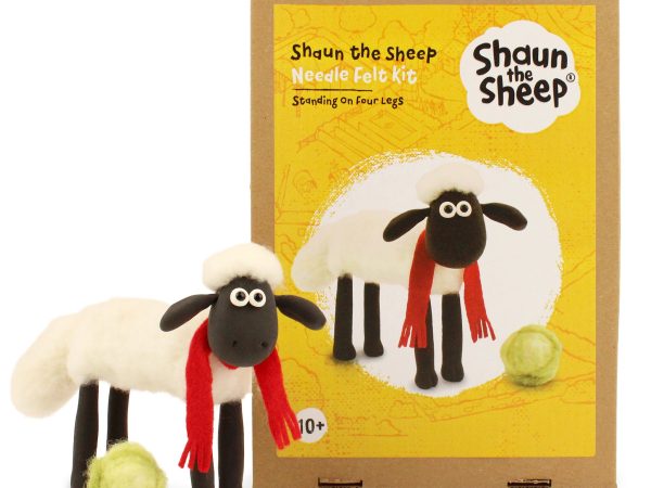 The Makerss - Aardman Shaun The Sheep & Red Scarf Needle Felt Kit
