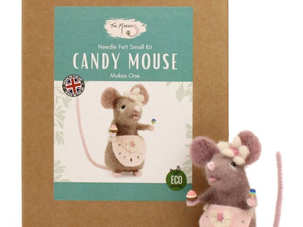 The Makerss Candy Mouse Needle Felt Kit