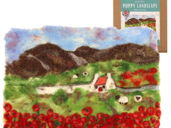 The Makerss - Poppy Landscape Needle Felt Kit