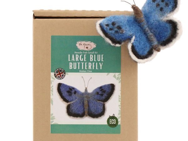 The Makerss - Small Large Blue Butterfly Needle Felt Kit