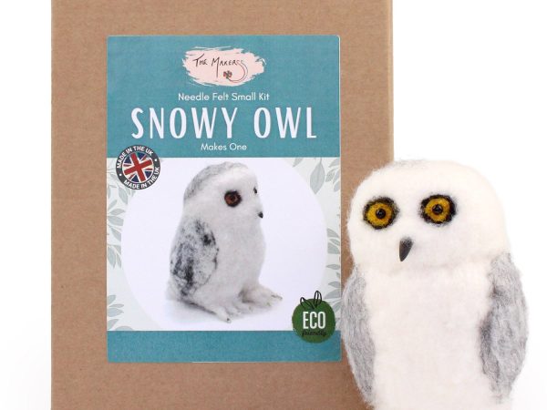 The Makerss - Small Snowy Owl Needle Felt Kit