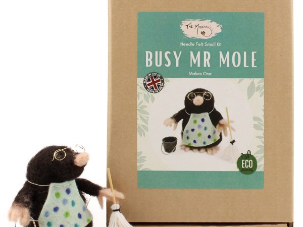 The Makerss - Small Busy Mr Mole Needle Felt Kit