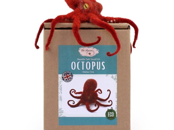 The Makerss - Small Octopus Needle Felt Kit