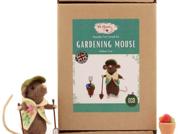 The Makerss - Small Gardening Mouse Needle Felt Kit