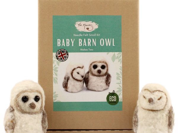 The Makerss - Small Baby Barn Owl Needle Felt Kit