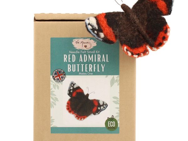 The Makerss - Small Red Admiral Butterfly Needle Felt Kit