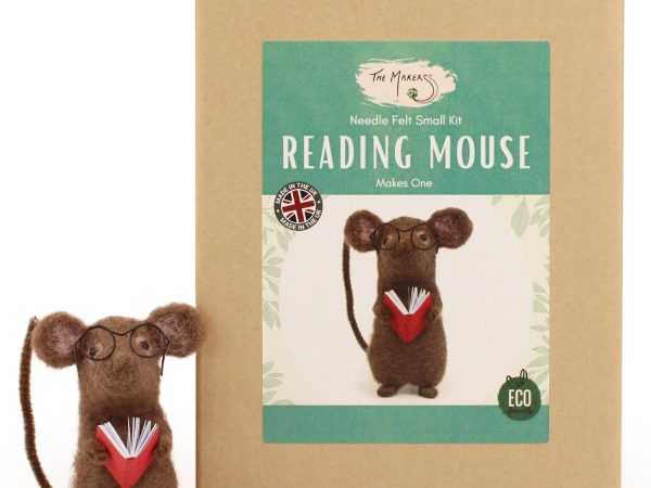 The Makerss - Small Reading Mouse Needle Felt Kit