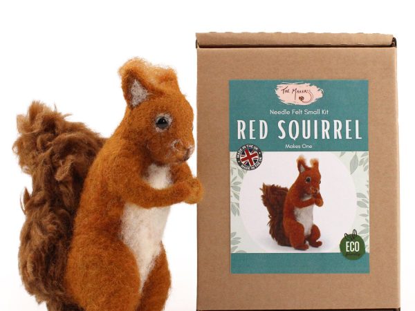 The Makerss - Small Red Squirrel Needle Felt Kit