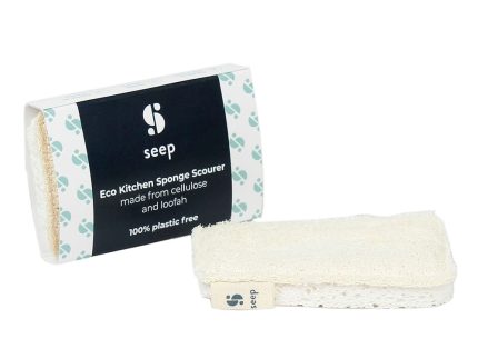 The Seep Company Compostable Sponge with Loofah Scourer