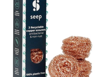 The Seep Company Recyclable Copper Scourers - 3 Pack