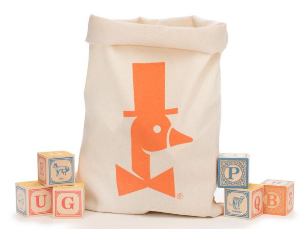Uncle Goose Classic Wooden ABC Toy Blocks - with Canvas Bag