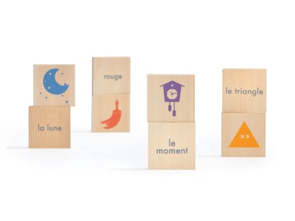 Uncle Goose Wooden French Vocabulary Chips