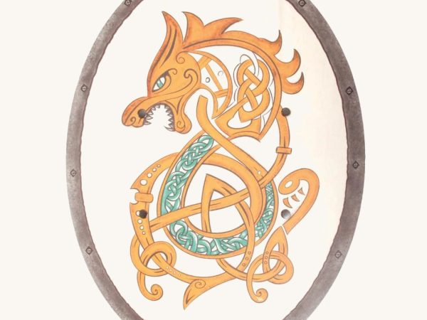 Vah Celtic Cormac Dragon Wooden Shield