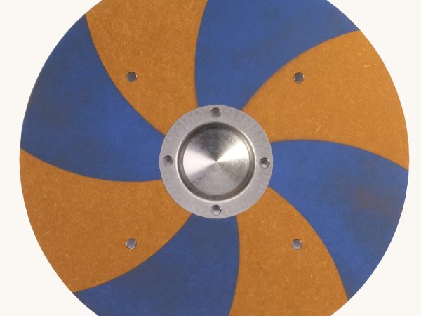 Vah Grimwald Viking Round Wooden Shield - Blue & Yellow