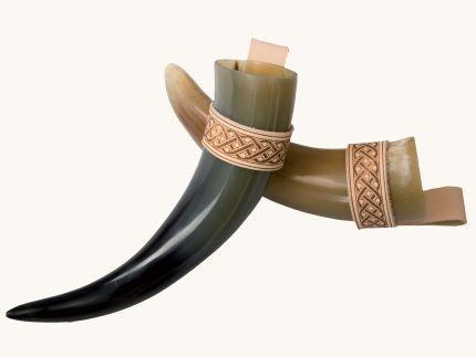 Vah Natural Drinking Horn with Belt Loop Holder - 0.1L