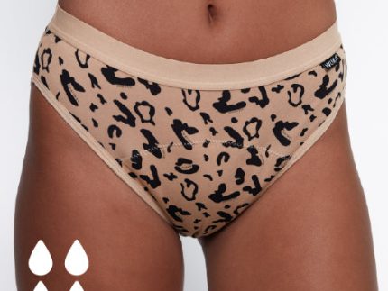 WUKA Leopard Print Bikini Period Pants - Heavy Flow