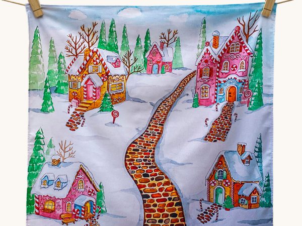 Wonderie Play Cloth - Gingerbread Lane