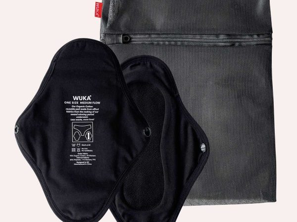 WUKA 2 Reusable Period Pads & Mesh Laundry Bag - Medium Flow