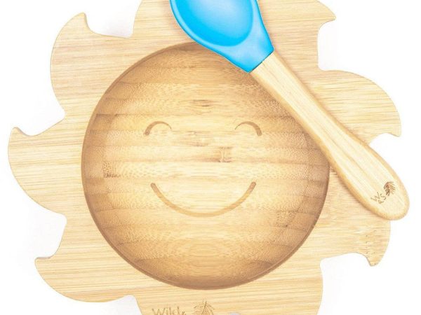 Wild & Stone Bamboo Bowl and Spoon Sunshine - Blue