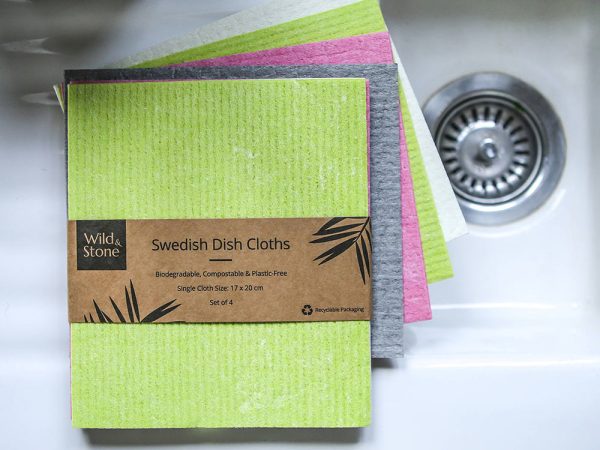 Wild & Stone Compostable Swedish Dish Cloth - Pack of 4
